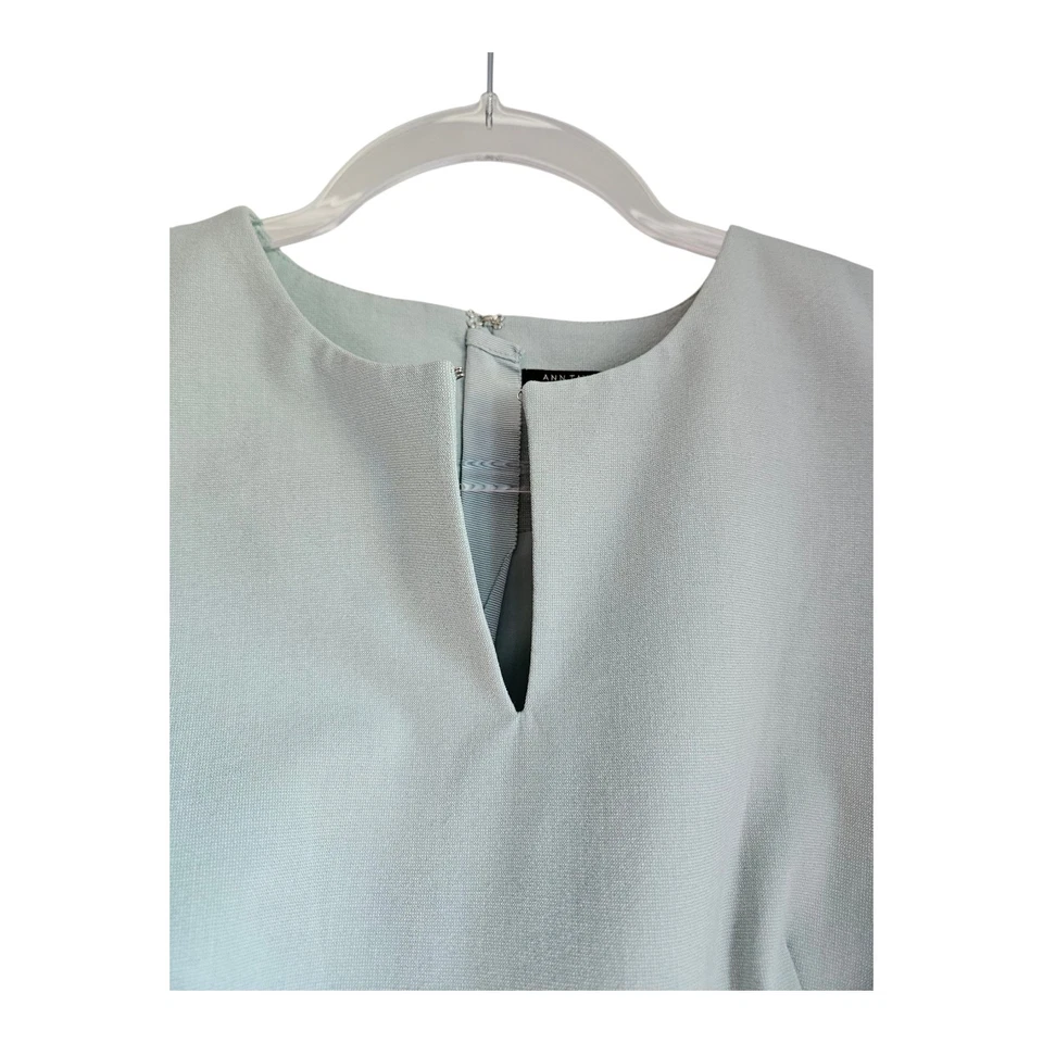 Ann Taylor замочная скважина платье 4 миниатюрный без рукавов пастель зеленый крышка рукава оболочка - Изображение 3 из 4