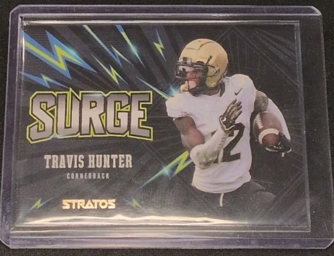 2024 Pulse Stratos Travis Hunter Surge Black Rookie RC /30 #13 Colorado Jaguars