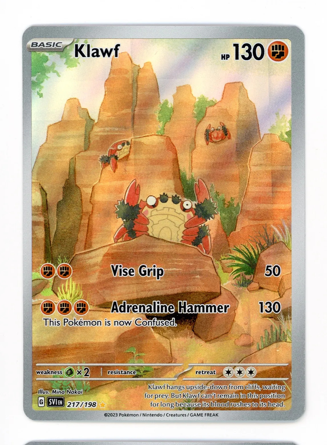 2023 Pokemon Scarlet & Violet Klawf Holo Secret Rare NM #SVI 217/198