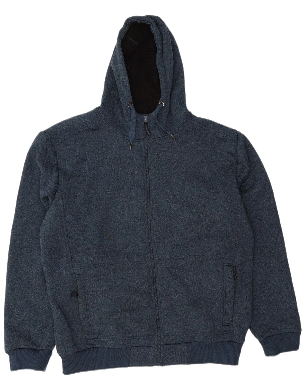 Mountain Warehouse Mens Sherpa Zip Hoodie Sweater 3XL Navy Blue Cotton BA10