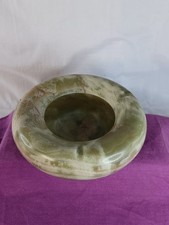 Vintage Green Onyx Table Ashtray 15cm 