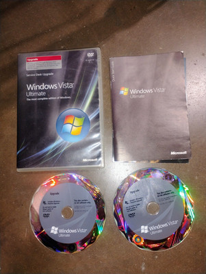 Microsoft Windows Vista Ultimate Full 32 Bit & 64 Bit DVDs with key