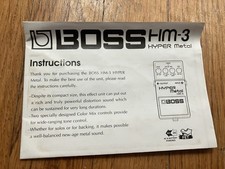 BOSS HM-3 HYPER Metal (Instructions ONLY, Not...