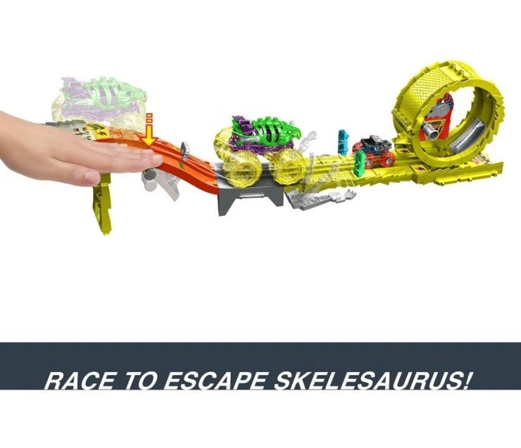 Hot Wheels Monster Trucks Power Smashers Charge & Chase Challenge Track Set - Image 4 of 4