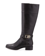 Michael Kors Bryce Size 8.5 Black Riding Tall Boots Retail 399.00