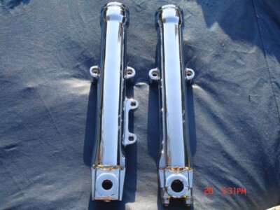 HARLEY Chrome Fork Sliders Legs Dyna Wide Glide 00-05 EXCHANGE
