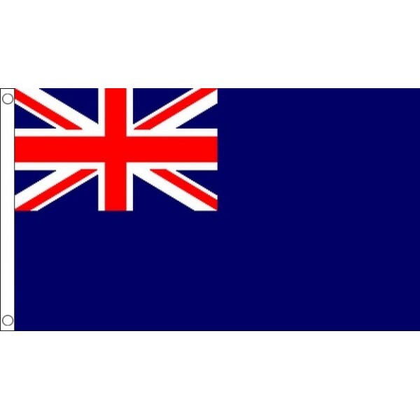 AZ FLAG Tischflagge Britischer Blue Ensign – 15x10 Cm – UK Armee Tischfahne Mit Schwarzem Sockel