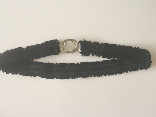 1 Girls Kids Children Rock party Dress Dance Stretch SEQUINS Shiny Elastic Belt - Picture 6 of 11