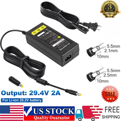 29.4V 2A AC Power Supply Adapter Charger For Swagtron Swagger Electric E-Scooter