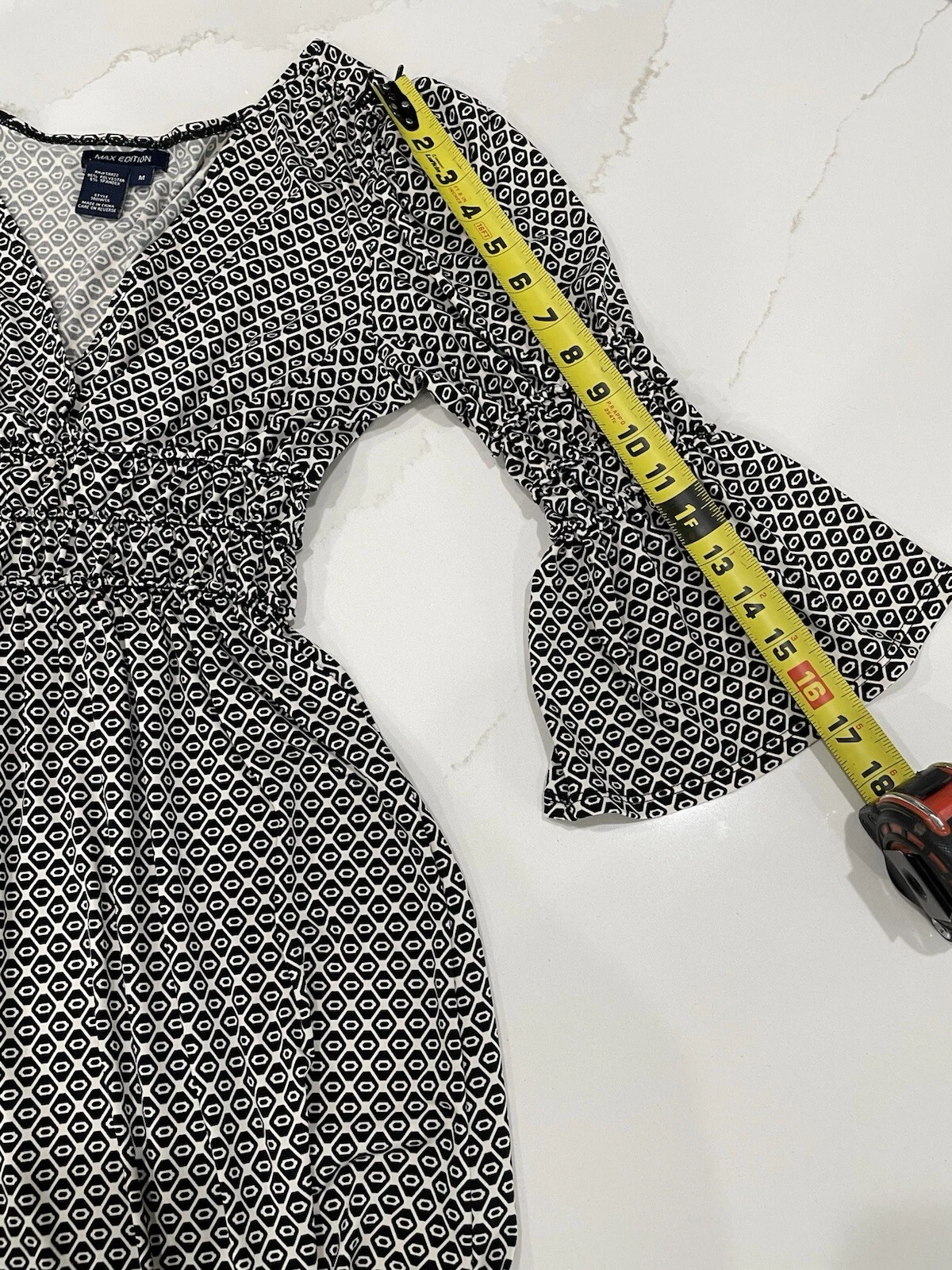 VETEMENTS Abito Max Edition A Line Maglia Donna Medium Y2K Smocked Babydoll Boho Ufficio