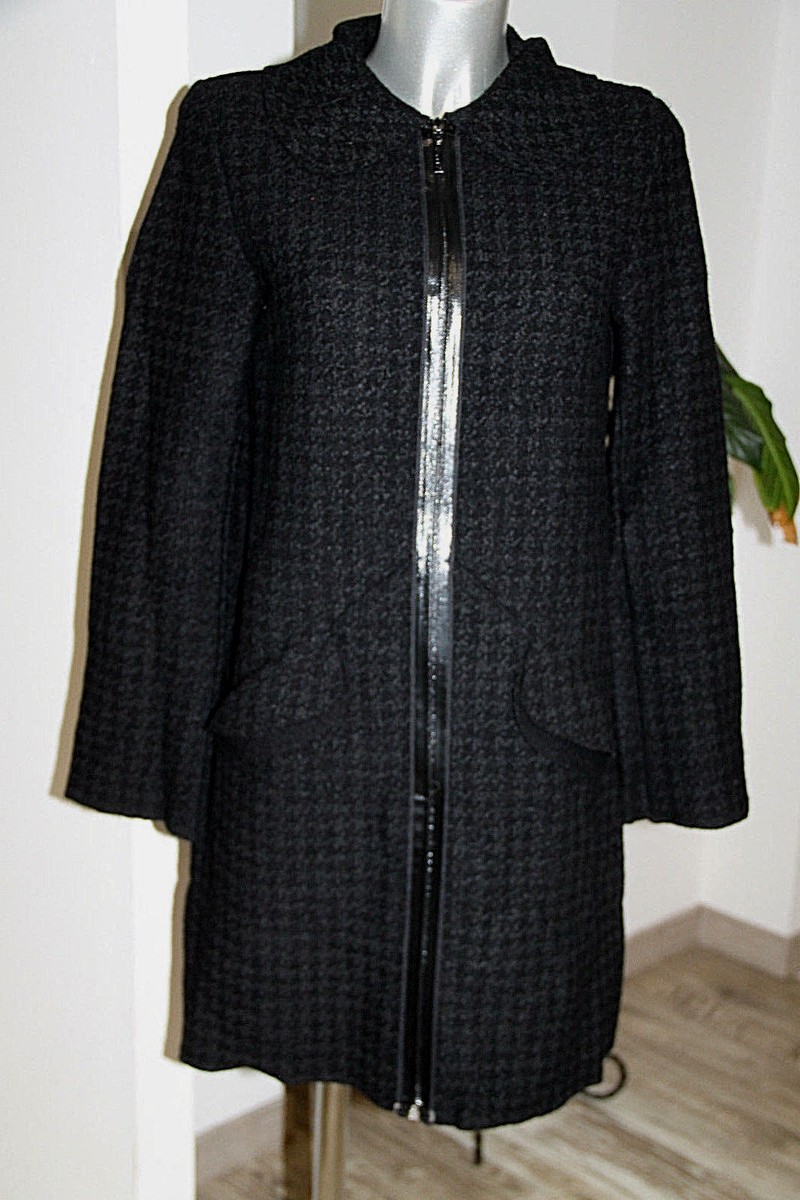 Manteau En Laine Cop-Copine Modèle Oxalide Taille 36 - Noir, Excellent État Occasion