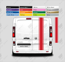 Fits Vauxhall Opel Vivaro - Rear Door Stripe Vinyl Stickers Camper Decal