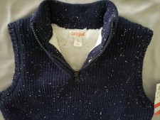 Cat Jack Boys' Size Small Navy Blue Sherpa Lined Vest