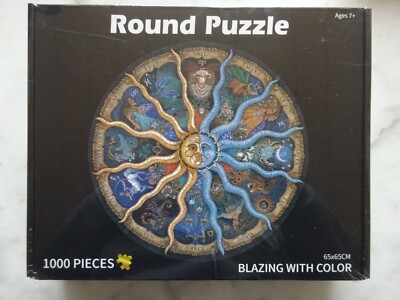XXXX Puzzle 1000 Teile rund , Zodiac , Round Puzzle , NEU