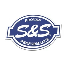 S&S Cycle Logo Decal Sticker 6" Length Blue White 510-0195