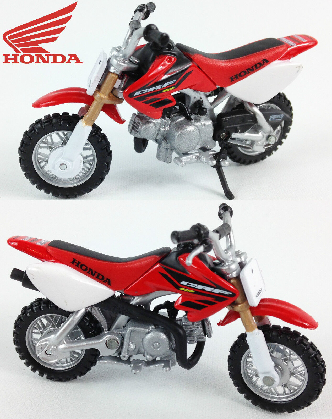 HONDA CRF50 1:18 Die-Cast Motocross MX Toy Model Bike Red Mini NEW MAISTO