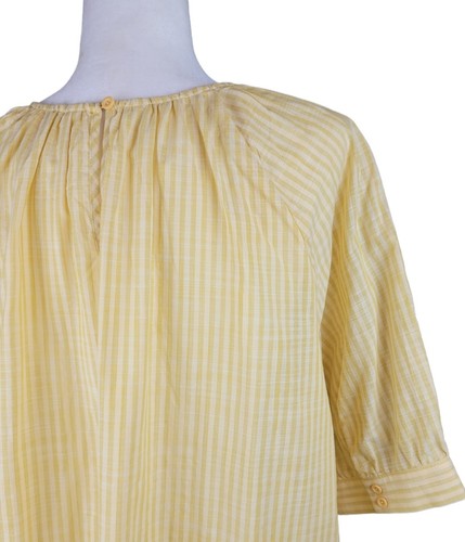 TERRA & SKY WOMEN BLOUSE SHORT SLEEVE PLUS SIZE YELLOW CREW NECK TOP NEW 11304C - Picture 7 of 12