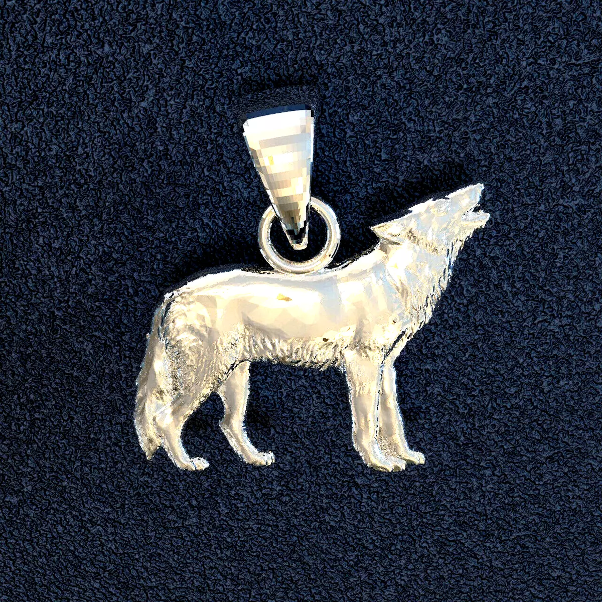 White gold wolf best sale pendant