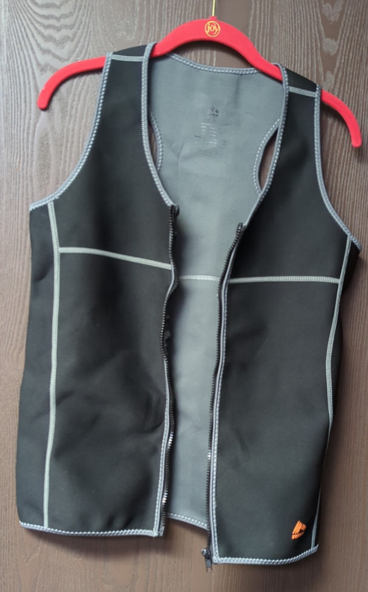 Gilet d'entraînement avec effet ventre plat et fermeture éclair pour h