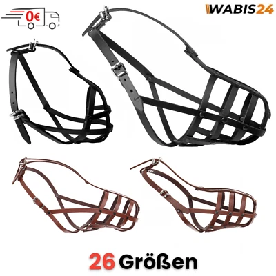 DINO Bozal para Perros Bozal Ajustable Perros Seguridad Cuero Bozal Mordedor