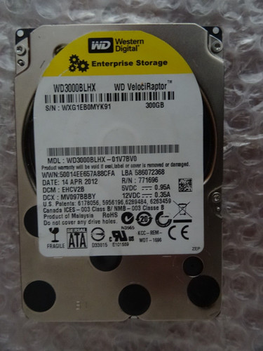 Western Digital 300GB 10K SFF 2.5" SATA HARD DRIVE WD3000BLHX-01V7BV0