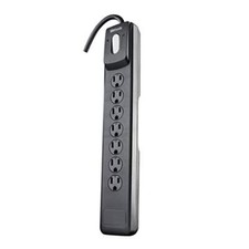 Woods 41496 Surge Protector, 7 Outlets, 10 ft Cord, 1440J Protection, Black