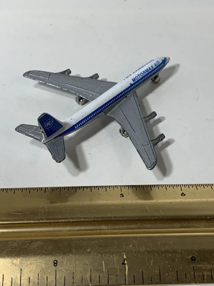 De colección Motormax Air Boeing 707 - Blanco y Azul - Escala 1/400 Diecast - A128 Foto 3 de 4