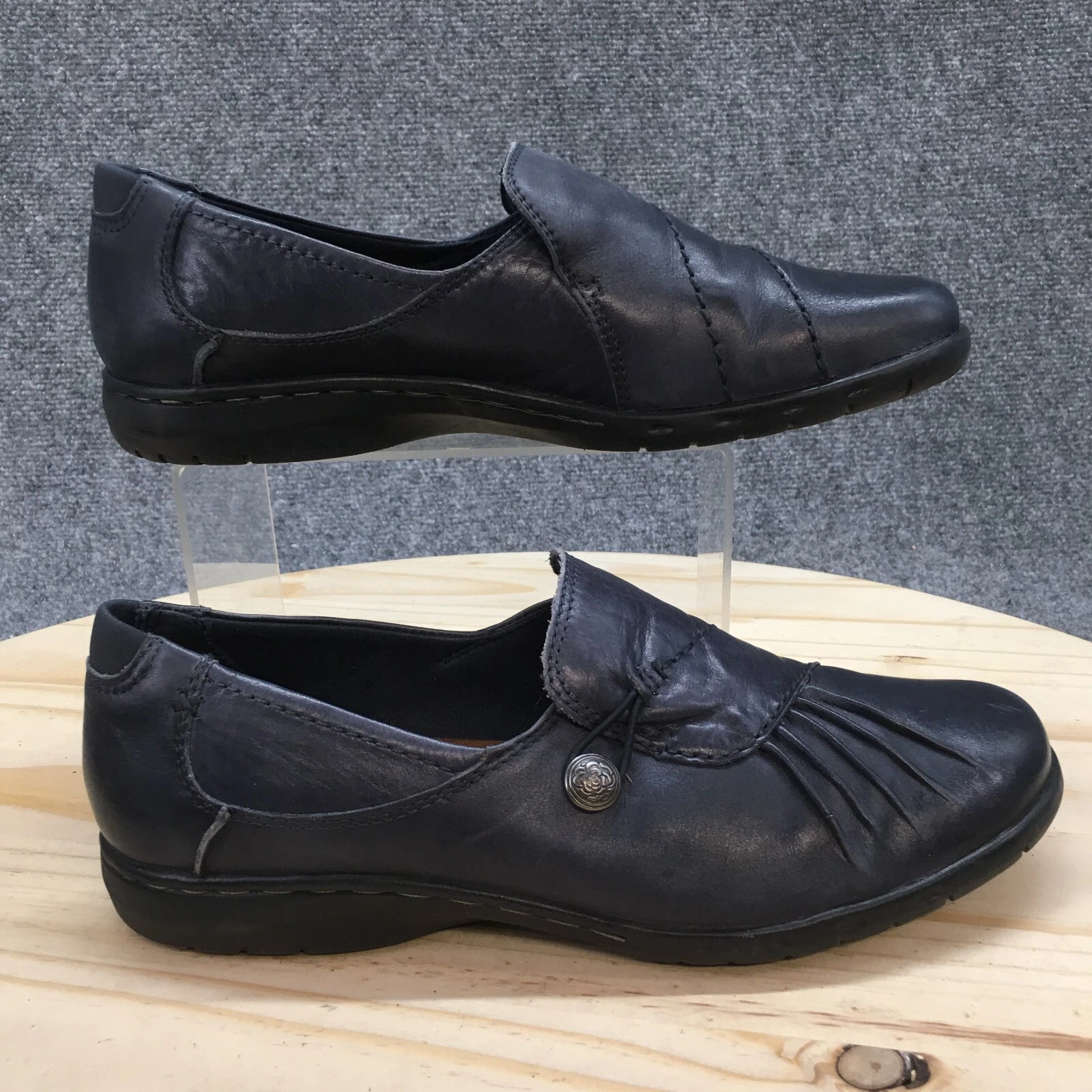 Mocassini Cobb Hill by New Balance donna 9 W paulette CAG01NV blu pelle