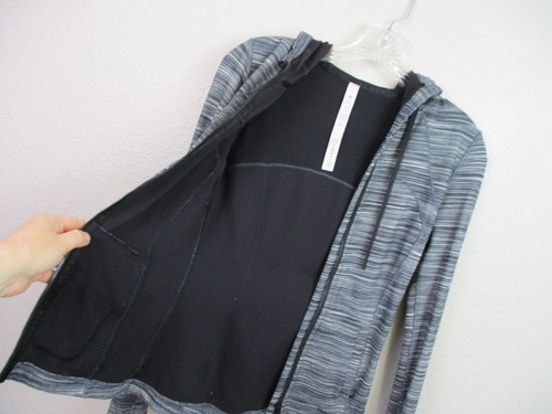 Lululemon Hooded Define Jacket Size 4 Gray Space Dye Nulu Full Zip - Picture 7 of 16