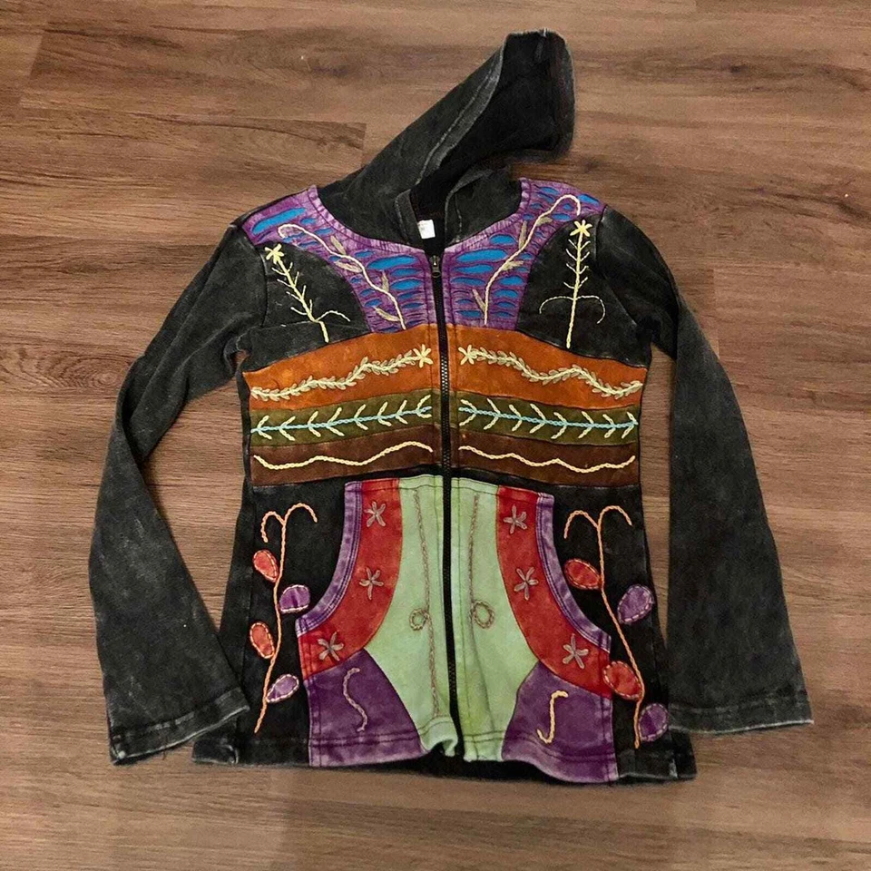 Grungefairy sudadera con capucha patchwork Foto 4 de 4