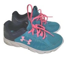Under Armour Micro G Running Shoe Youth Girls Blue Pink Sz 5.5