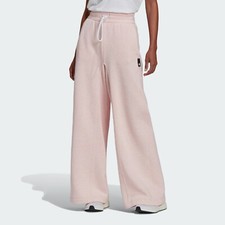 New adidas Originals Sportswear Studio Lounge Fleece Wide leg Pants Women's sz L