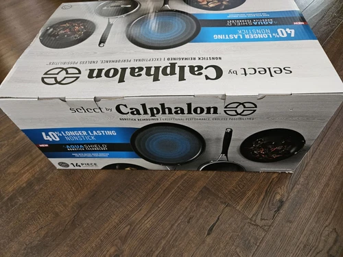 Select By Calphalon 14pc Nonstick Cookware Set Aqua Shield -Black BRAND NEW