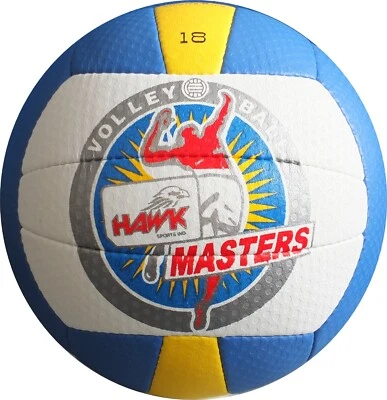 Hawk ® Handgenähter Premium volleyball mit Butylblase l Blau, Rot, Grün