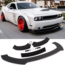 For Dodge Charger SRT 2015-23 Glossy Front Bumper Lip Spoiler Splitter Body Kit
