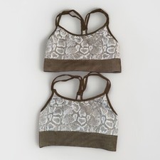 NWOT Bombshell Sportswear Snakeskin Sports Bra Bundle Size XS Activewear Yoga