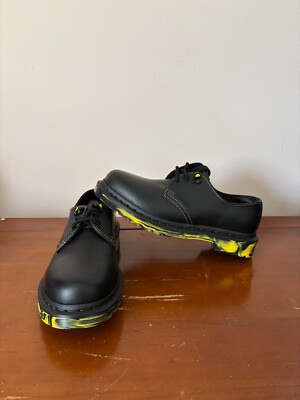 Doc Martens 1461 Marbled Sole Leather Oxford Shoes Black