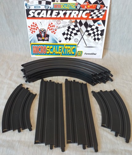 Micro Scalextric Track Expansion Bundle Straight x2 & Curves x6 1:64 Used Gift - Picture 14 of 14