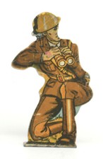 Marx Soldiers of Fortune Tin Litho Target - Infantry Captain