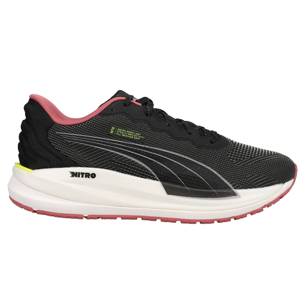 Женские кроссовки для бега Puma Magnify Nitro Wtr, черные, розовые, спортивная обувь 19530