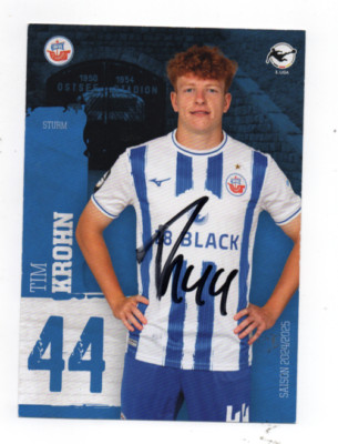 Autogrammkarte  FC HANSA ROSTOCK  2024/25  Tim Krohn