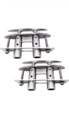 2 Pack 5inch Pull Up Flush Mount Cleat Boat Dock Deck Marine 316 Stainless Steel
