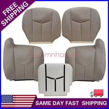 For 2003-2006 Chevy Silverado Front Seat Cover & Foam Cushion NO Armrest Med Tan