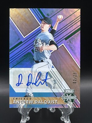 Andrew Dalquist 2019 Panini Elite Extra Edition Auto Emerald /25 White Sox