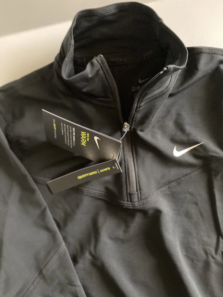 Nike Pro Mujer Entrenamiento Top Manga Larga Gimnasio Camiseta Negro CZ3706-010 12 Precio de venta sugerido por el fabricante $60 Foto 2 de 4