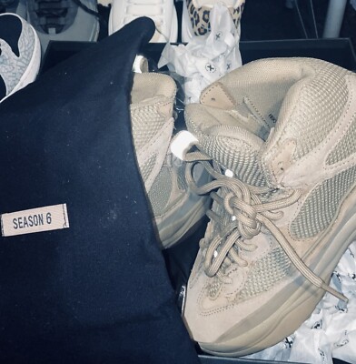 adidas gazelle silver green womens Yeezy Season 6 Suede Desert Boots In Taupe