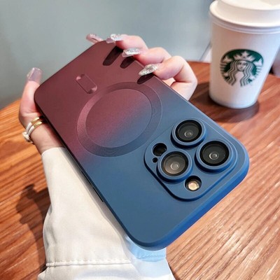Magsafe Magnetic TPU Case For iPhone 15 14 13 12 Pro Max +Camera Lens Protector 