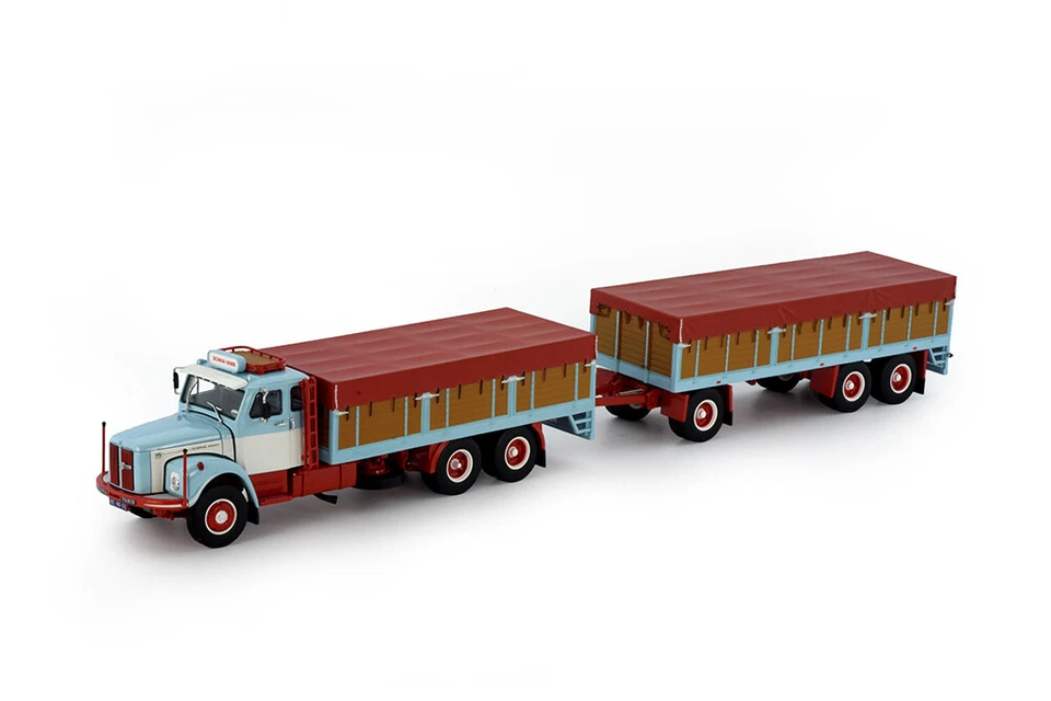 Tekno 76805 Scania 75 Camion + Rimorchio Sollevatore ( Nl ) Mint Box - Immagine 3 di 4