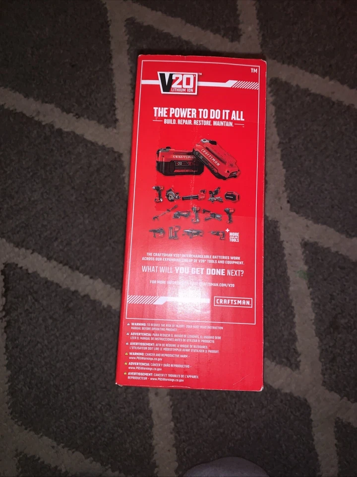 Taladro/destornillador inalámbrico CRAFTSMAN CMCD700C1 1/2 pulgada 20 V con cargador y batería Foto 4 de 4