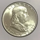 U.S. Franklin Half Near Gem BU 1949